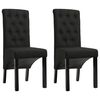 vidaXL Esszimmerst&uuml;hle 2 Stk. Schwarz Stoff