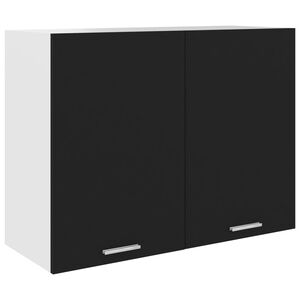 vidaXL H&auml;ngeschrank Lyon Schwarz 80x31x60 cm Holzwerkstoff