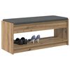 vidaXL Flurbank mit Kissen mit Regal Artisan-Eiche 103 x 38 x 45 cm