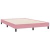 vidaXL Boxspringbett mit Matratze Rosa 160x220 cm Samt