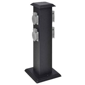 vidaXL Steckdosens&auml;ule Schwarz