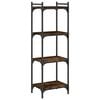 vidaXL B&uuml;cherregal 4 B&ouml;den R&auml;uchereiche 40x30x120 cm Holzwerkstoff
