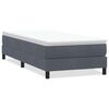 vidaXL Boxspringbett ohne Matratze Dunkelgrau 100x220 cm Samt