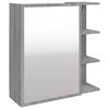 vidaXL Bad-Spiegelschrank Grau Sonoma 62,5x20,5x64 cm Holzwerkstoff