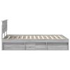 vidaXL Bettrahmen Graues Sonoma 120 x 190 cm Holzwerkstoff