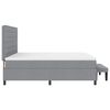 vidaXL Boxspringbett mit Matratze Hellgrau 200 x 200 cm Stoff