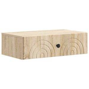 vidaXL Wandmontierter Beistelltisch Sonoma-Eiche 59 x 34,5 x 17 cm