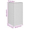 vidaXL Pflanzk&uuml;bel Grau 30x30x60 cm Poly Rattan
