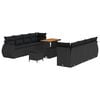 vidaXL Gartensofa-set 11 stk. Schwarz Poly-Rattan