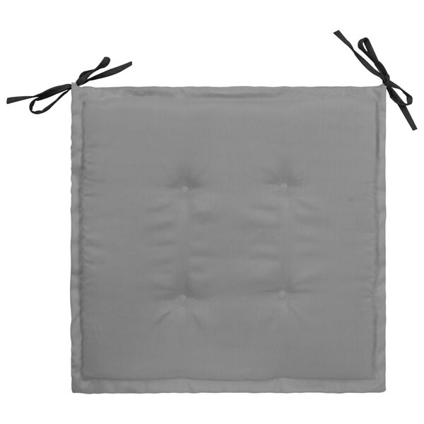 vidaXL Gartenstuhl-Kissen 2 Stk. Schwarz und Grau 50&times;50&times;3 cm