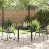 vidaXL Garten Essgruppe 3 pcs Schwarz Pulverbeschichteter Stahl