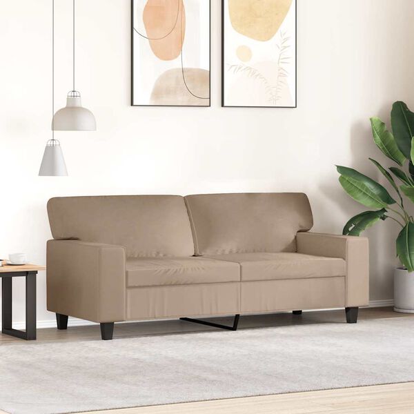 vidaXL 2-Sitzer-Sofa Cappuccino-Braun 140 cm Kunstleder