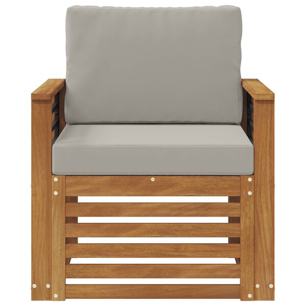 vidaXL Outdoor-Sofagarnitur mit Kissen Natur 71 x 63 x 73 cm