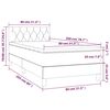 vidaXL Boxspringbett mit Matratze & LED Creme 80x200 cm Stoff