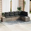 vidaXL Gartensofa-set 5 pcs Grau Poly-Rattan
