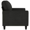 vidaXL 2-Sitzer-Sofa Schwarz 140 cm Stoff