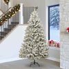 vidaXL K&uuml;nstlicher Weihnachtsbaum Gr&uuml;n und Wei&szlig; 240 cm PVC und Metall