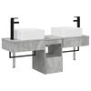 vidaXL Badezimmerschrank-Set 3 stk. Betongrau 136 x 35 x 80 cm