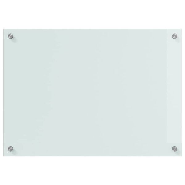 vidaXL K&uuml;chenr&uuml;ckwand 2 pcs Wei&szlig; 70 x 50 cm Geh&auml;rtetes Glas