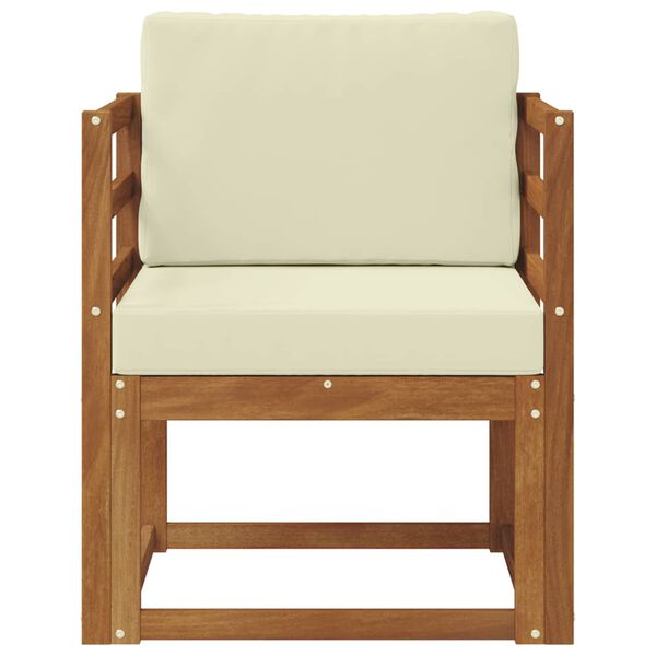 vidaXL Outdoor-Sofagarnitur Massives Akazienholz und Polyester