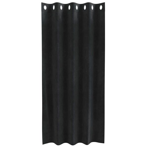 vidaXL Verdunkelungsvorh&auml;nge 2 pcs Schwarz 140 x 175 cm Samt