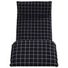 vidaXL Sonnenliege Klappbar Schwarz Karomuster 175x54x8,5 cm