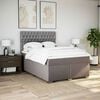 vidaXL Boxspringbett mit Matratze Taupe 160x200 cm Stoff