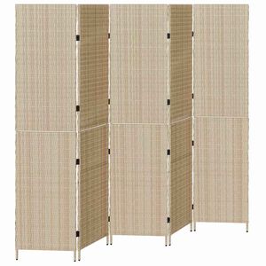 vidaXL Raumteiler Beige 242 x 180 cm Poly-Rattan