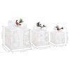 vidaXL Geschenkboxen Deko-Set 3 Stk. Wei&szlig; Outdoor Indoor