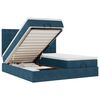 vidaXL Ottoman-Bett mit Matratzen & LEDs Dunkelblau 160x200 cm Samt