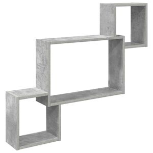 vidaXL Wandregal Wandhalterung Betongrau 91,5 x 15 x 76 cm