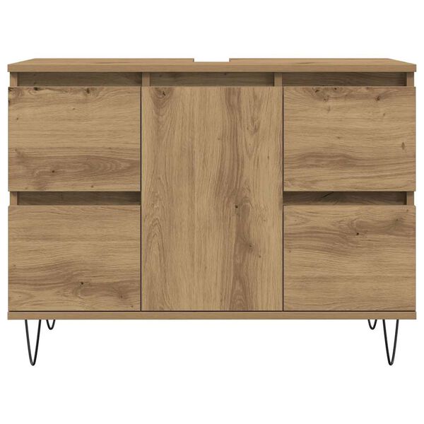 vidaXL Badschrank Artisan-Eiche 80x33x60 cm Holzwerkstoff