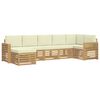 vidaXL Outdoor-Sofagarnitur 7 pcs Wei&szlig; und Creme