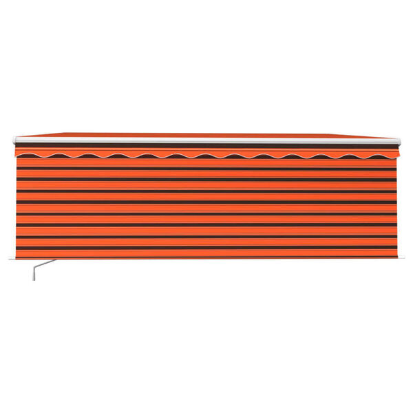 vidaXL Markise Manuell Einziehbar mit Rollo 4,5x3 m Orange & Braun