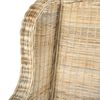 vidaXL Sessel mit Kissen Natur-Rattan und Leinen