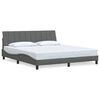 vidaXL Bettgestell ohne Matratze "Hanko" Dunkelgrau 180x200 cm Stoff