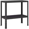 vidaXL Pflanztisch 60 x 40 x 80 cm Pulverbeschichteter Stahl Schwarz