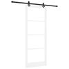 vidaXL Schiebet&uuml;r ORKDAL Wei&szlig; und Schwarz 93 x 232 cm