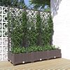 vidaXL Garten-Pflanzgef&auml;&szlig; mit Spalier Braun 120 x 40 x 121,5 cm PP