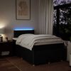 vidaXL Boxspringbett mit Matratze Schwarz 120x190 cm Stoff