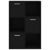 vidaXL Lagerschrank Schwarz 60x29,5x90 cm Holzwerkstoff