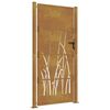vidaXL Gartentor 100x200 cm Cortenstahl Gras-Design