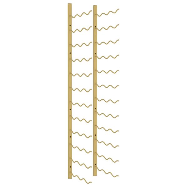 vidaXL Wand-Weinregal für 36 Flaschen Golden Eisen