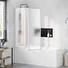 vidaXL Duschwand 141 x 132 cm 3 Paneele Faltbar