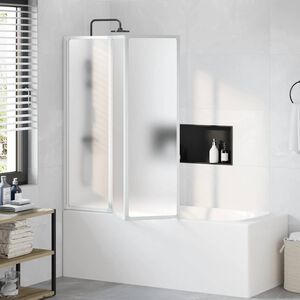 vidaXL Duschwand 141 x 132 cm 3 Paneele Faltbar
