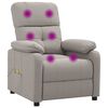 vidaXL Massagesessel Taupe Stoff