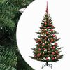 vidaXL K&uuml;nstlicher Weihnachtsbaum mit Weihnachtskugel 120 cm 150 LEDs