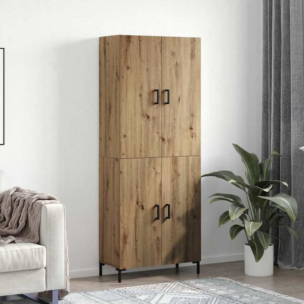 vidaXL Highboard Artisan-Eiche 69,5 x 34 x 180 cm Holzwerkstoff