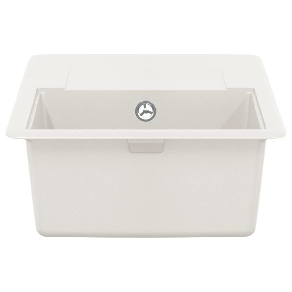 vidaXL Waschbecken Wei&szlig; 670 x 460 mm 80% Quarz und 20% Harz