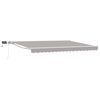 vidaXL Manueller Markisenrahmen mit LEDs Hellgrau und Wei&szlig; 5 x 3,5 m